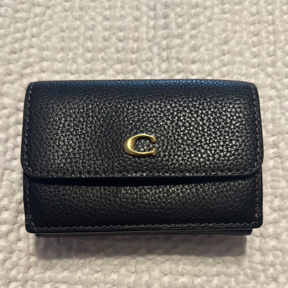 Coach Black Pebbled Leather Wallet